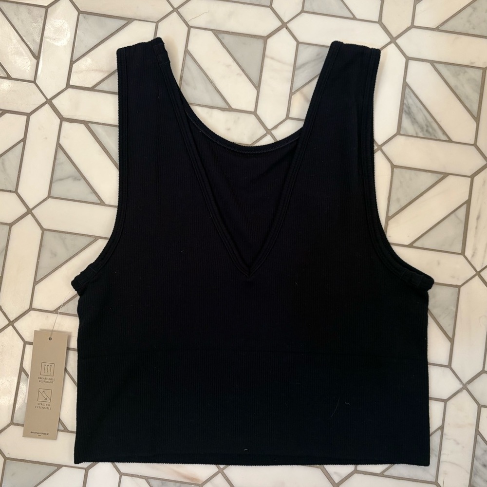 Banana Republic Navy Ribbed Tank Top NWT - Picture 9 of 10